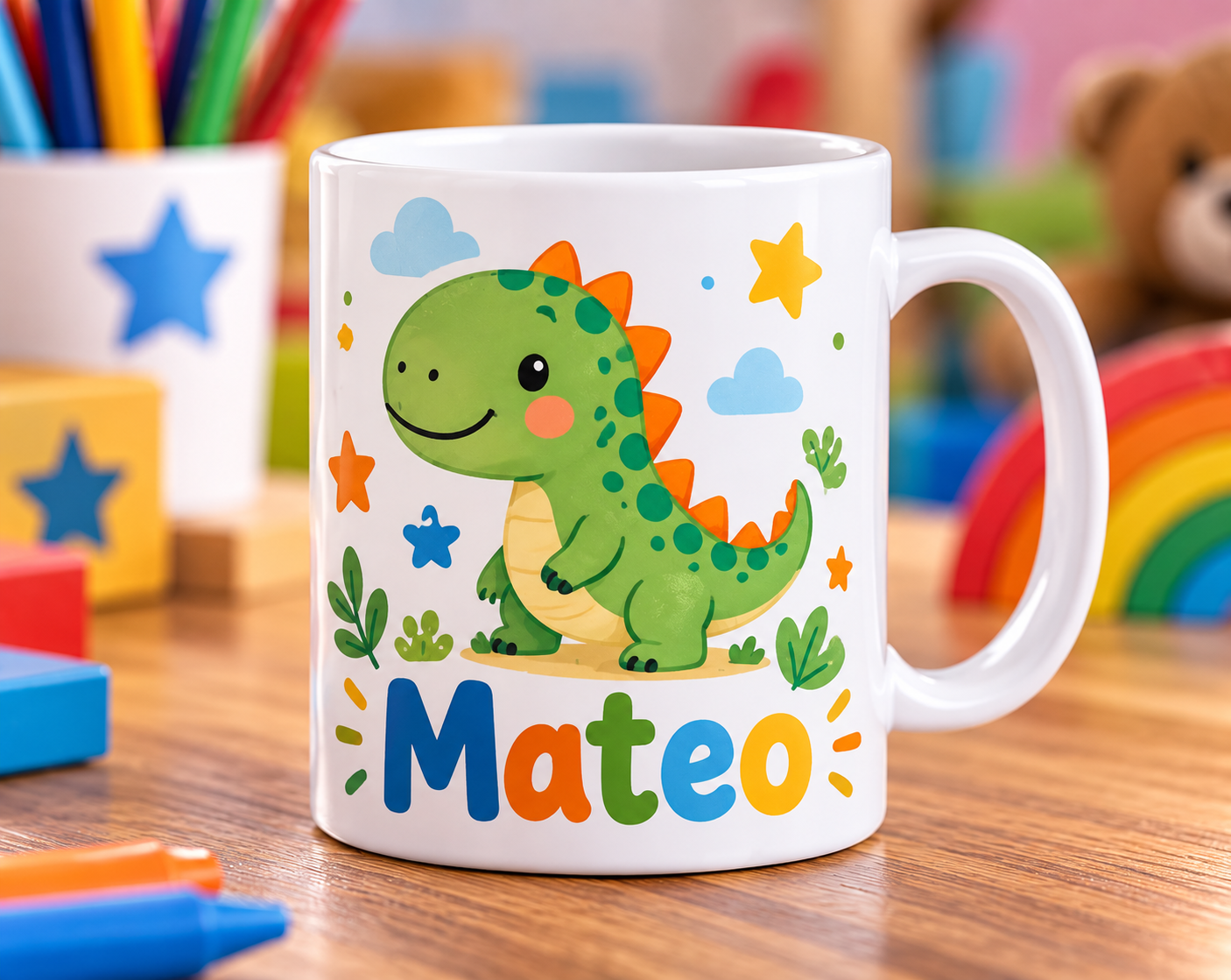 Taza infantil de polímero personalizada