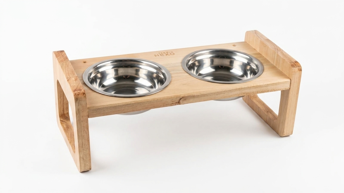 Comedero Elevado para Gatos y Cachorros